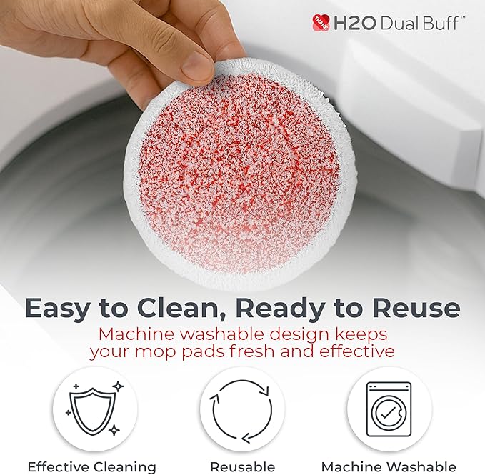 H2O Dual Buff™ Microfibre Scrubbing Replacement Cloth (2 Pack) - Image 3